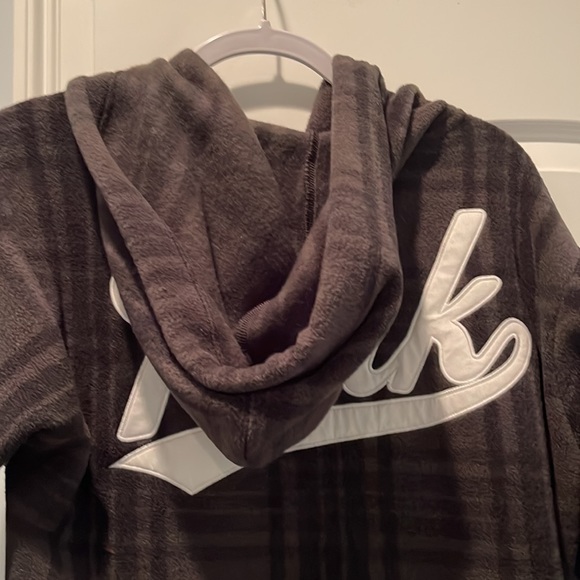 Pink Victoria Secret fleece hoodie - Picture 3 of 4